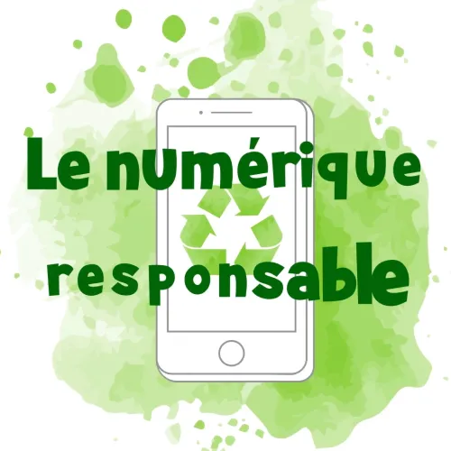 Illustration d'un portable affichant le symbole du recyclage