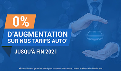 Visuel 0% d'augmentation sur les tarifs auto Matmut jusqu'à fin 2021