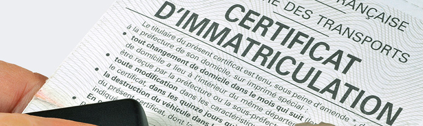 Certificat d'immatriculation