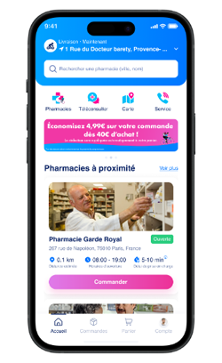 Application de livraison de médicaments