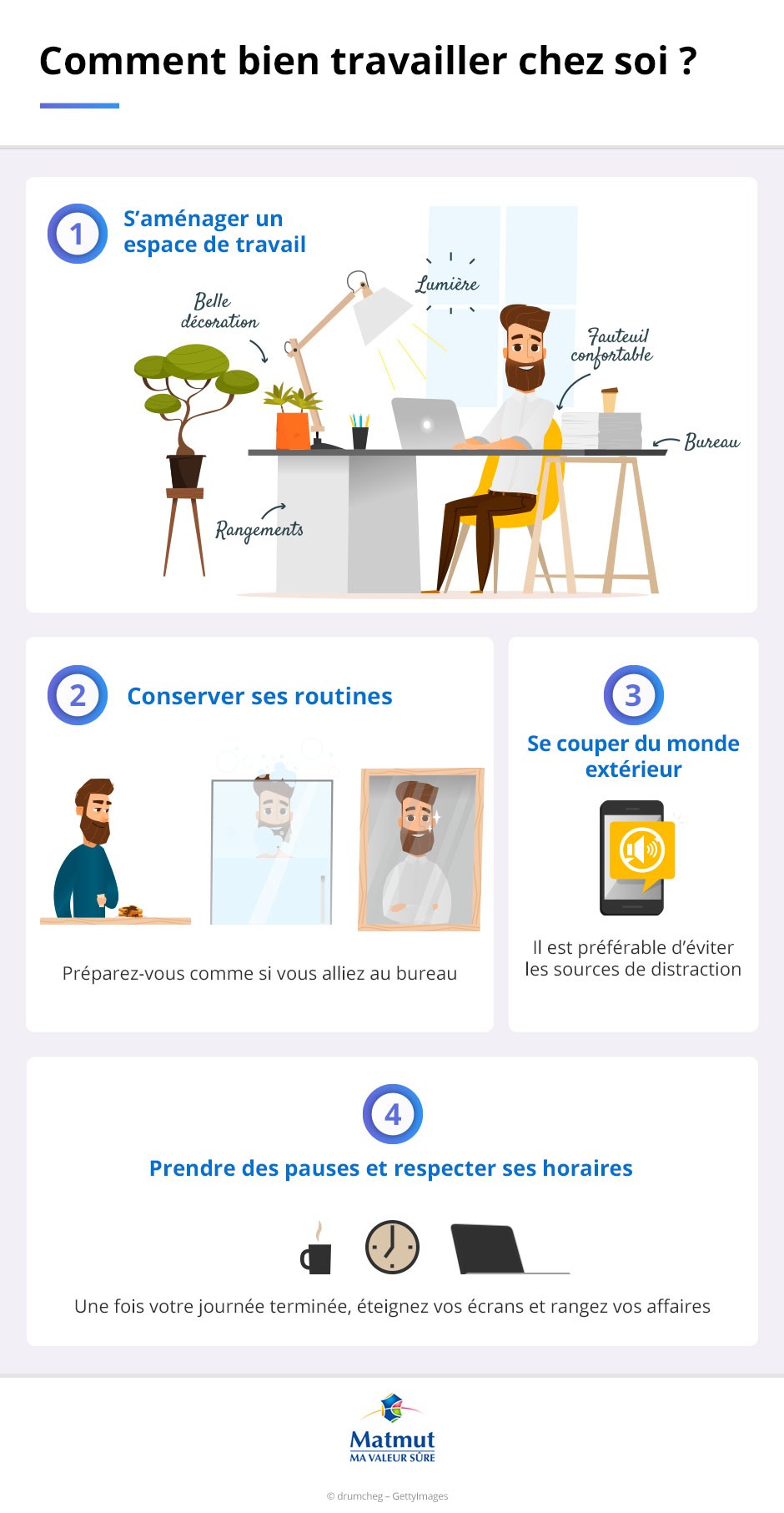 Conseils pour bien travailler de chez soi 