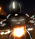 rouler de nuit à moto