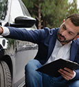 Accident avec une voiture de fonction