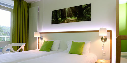 Chambre lumineuse verte